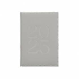 Agenda encuadernada liderpapel creta a5 2025 semana vista color gris papel 70 gr - 