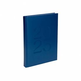 Agenda encuadernada liderpapel creta a5 2025 semana vista azul papel 70 gr - 