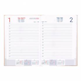 Agenda encuadernada liderpapel creta 170 x 240 2025 día página color rosa nude papel 70 gr - 