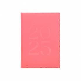 Agenda encuadernada liderpapel creta 170 x 240 2025 día página color rosa papel 70 gr - 