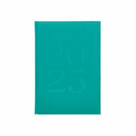 Agenda encuadernada liderpapel creta 170 x 240 2025 dia pagina color turquesa papel 70 gr - 