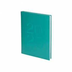 Agenda encuadernada liderpapel creta 170 x 240 2025 dia pagina color turquesa papel 70 gr - 