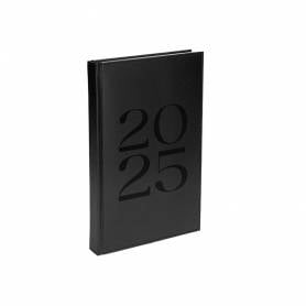 Agenda encuadernada liderpapel creta 80 x 150 2025 semana vista color negro papel 70 gr - 