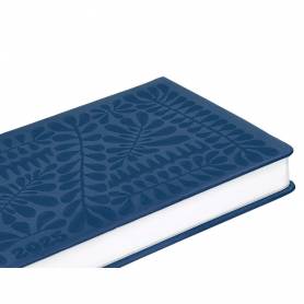 Agenda encuadernada liderpapel icaria a5 2025 día página color azul papel 70 gr - 