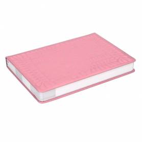 Agenda encuadernada liderpapel icaria a5 2025 día página color rosa papel 70 gr - 