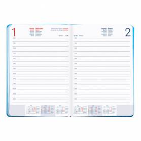 Agenda encuadernada liderpapel sifnos a5 2025 día página color azul papel 70 gr - 