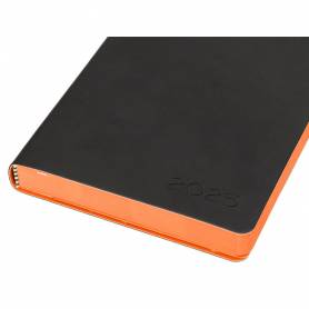 Agenda encuadernada liderpapel sifnos a5 2025 día página color naranja papel 70 gr - 