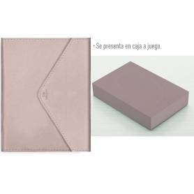 Agenda encuadernada liderpapel psara a5 2025 día página color gris piedra papel 70 gr -