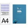 Cuaderno espiral liderpapel a4 pautaguia tapa dura 80h 90 gr cuadro pautado 2,5mm color azul - BF125