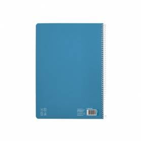 Cuaderno espiral liderpapel di n a4 pautaguia tapa dura 80h 90 gr cuadro pautado 5mm color azul - BF143