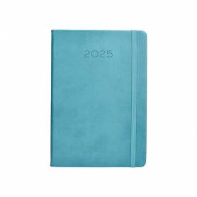 Agenda encuadernada liderpapel mykonos a5 2025 día página light color azul papel 70 gr - 