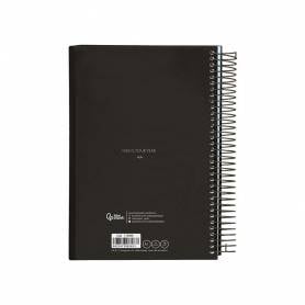 Agenda espiral liderpapel gazi a5 2025 día página color negro papel 70 gr