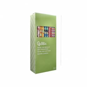 Papel de regalo liderpapel todo año rollo ancho 70 cm longitud 2 mt gramaje 60 gr diseños surtidos b-2024 - PR13