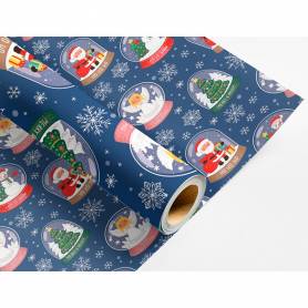 Papel de regalo liderpapel navidad rollo ancho 70 cm longitud 2 mt gramaje 60 gr diseños surtidos c-2024 - PR17