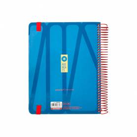 Agenda espiral antartik bold a5+ 2025 dia pagina color azul papel 80 gr - 