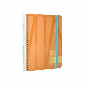 Agenda espiral antartik bold a6 2025 semana vista color rosa melocotón papel 80 gr - 