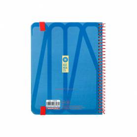 Agenda espiral antartik bold a6 2025 semana vista color azul papel 80 gr - 