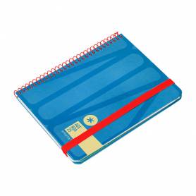 Agenda espiral antartik bold a6 2025 semana vista color azul papel 80 gr - 