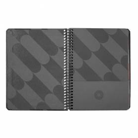 Agenda espiral antartik pattern a6+ 2025 semana vista color negro papel 80 gr - 