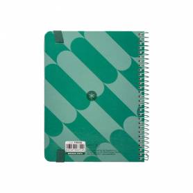 Agenda espiral antartik pattern a6+ 2025 semana vista color verde papel 80 gr - 