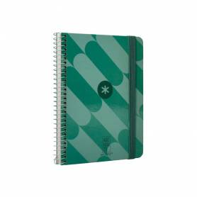 Agenda espiral antartik pattern a6+ 2025 semana vista color verde papel 80 gr - 