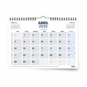 Calendario pared liderpapel clasico 2025 espiral 44x32 cm papel 128 gr - 