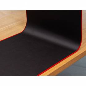 Alfombrilla para raton q-connect xxl negra con borde rojo 900x400 mm - KF14443