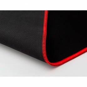 Alfombrilla para raton q-connect xxl negra con borde rojo 900x400 mm - KF14443