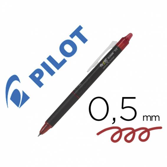 Boligrafo pilot frixion point clicker borrable 0,5 mm rojo - NFPCR