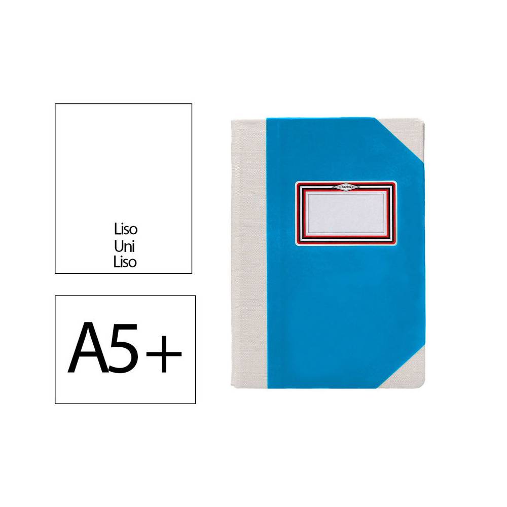 Libro cartone cosido fernandes flecha din a5+ liso 50 hojas 100 gr azul - 102454699