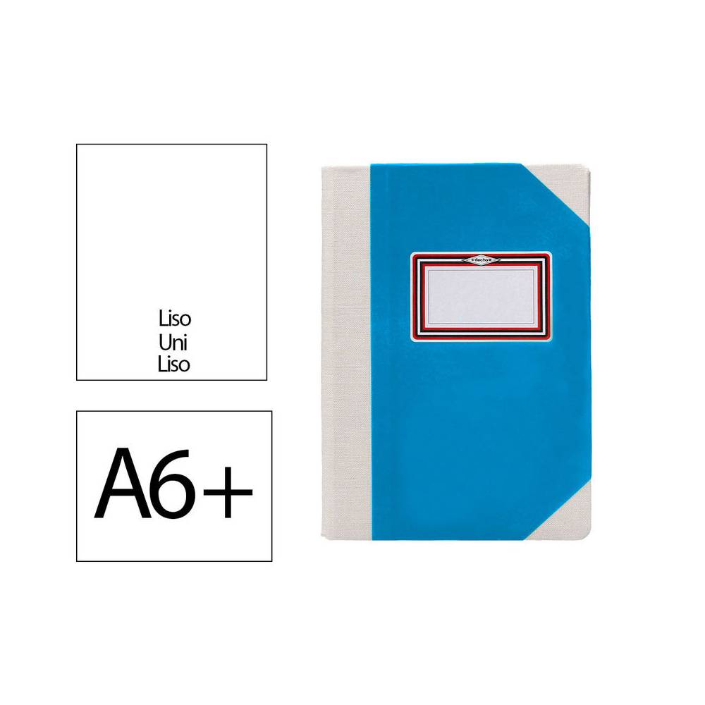 Libro cartone cosido fernandes flecha din a6+ liso 50 hojas 100 gr azul - 102454299