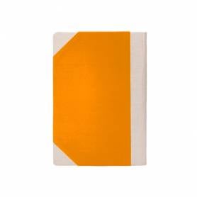 Libro cartone cosido fernandes flecha din a6+ rayado horizontal 50 hojas 100 gr naranja - 102820799