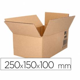 Caja para embalar q-connect americana carton reciclado canal simple 5 mm color kraft 250x150x100 mm - KF14279