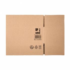 Caja para embalar q-connect americana carton reciclado canal simple 5 mm color kraft 350x250x220 mm - KF14280