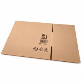 Caja para embalar q-connect americana ultrarresistente carton reciclado canal doble 7mm color kraft 600x400x290 mm - KF14286