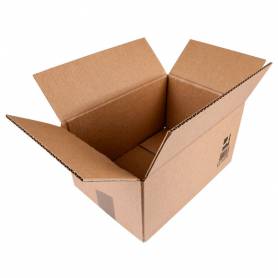 Caja para embalar q-connect americana ultrarresistente carton reciclado canal doble 7mm color kraft 600x400x290 mm - KF14286