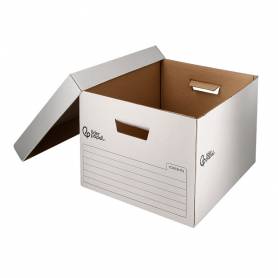 Cajon contenedor liderpapel carton automatico para 4 cajasarchivo def. folio   5 archivadores a-z 430x383x265mm - GA01