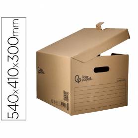 Cajon contenedor liderpapel carton manual para 5 cajas archivo def. folio   6 archivadores a-z 540x410x300mm - GA03