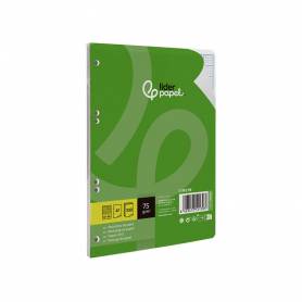 Recambio liderpapel a5 100 hojas 75g m2 rayado nº 46 6 taladros - RC19