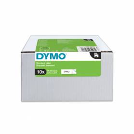 DYMO Cinta LM D1 Multipack 19mmx7m Negro/Blanco 10 rollos