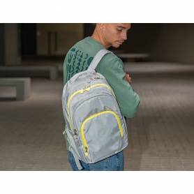 Mochila antartik multibolsillo 19l compartimento para portatil y tablet color gris 450 x 160 x 300 mm - IK03