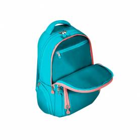 Mochila antartik multibolsillo 19l compartimento para portatil y tablet color azul turquesa 450 x 160 x 300 mm - IK07