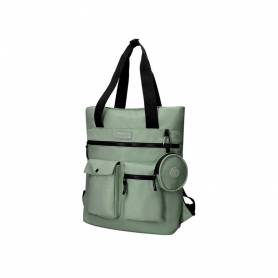 Cartera antartik bolso mochila casual color verde 400x120x390 mm - IK36