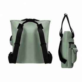 Cartera antartik bolso mochila casual color verde 400x120x390 mm - IK36