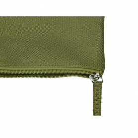 Estuche portatodo liderpapel plano ancho una cremallera 200x100 mm verde militar - PX23