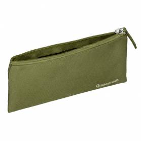 Estuche portatodo liderpapel plano ancho una cremallera 200x100 mm verde militar - PX23