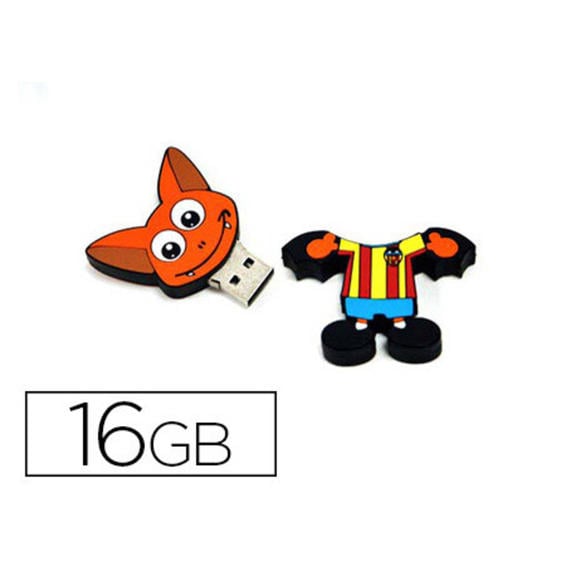 Memoria usb 16gb mascota valencia cf