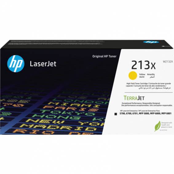 Toner hp 213x laserjet 5700 6700 6701 mfp 5800 6800 6801 amarillo 6000 paginas - W2132X