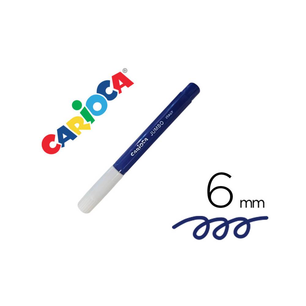 Rotulador carioca jumbo lavable azul punta gruesa 6 mm - 40130 02