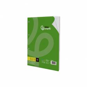 Recambio liderpapel a4 100 hojas 100g m2 cuadro 5 mm con margen 4 taladros - RA10